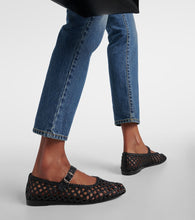 Le Monde Beryl Woven leather Mary Jane flats