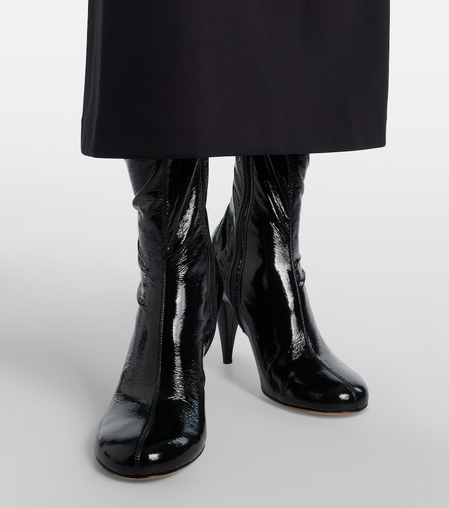 Le Monde Beryl x Kim Sion Madison 95 patent leather knee-high boots