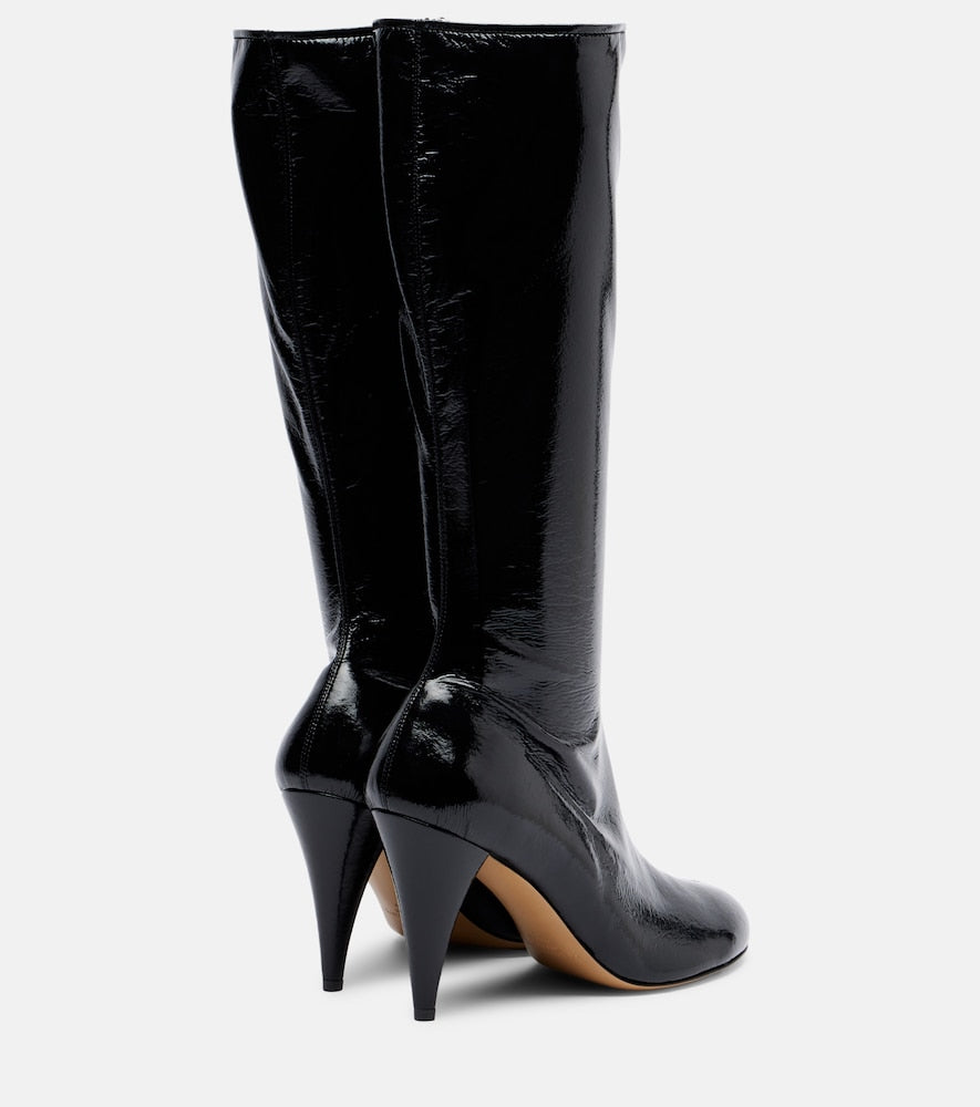 Le Monde Beryl x Kim Sion Madison 95 patent leather knee-high boots