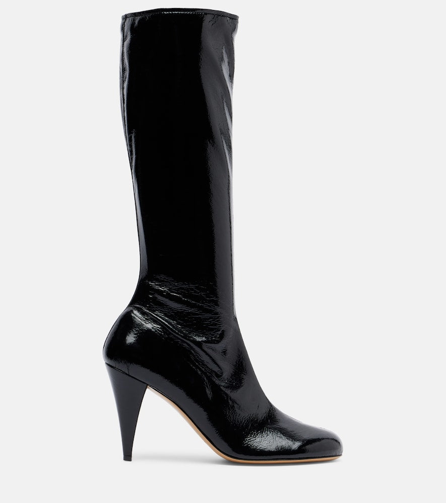 Le Monde Beryl x Kim Sion Madison 95 patent leather knee-high boots