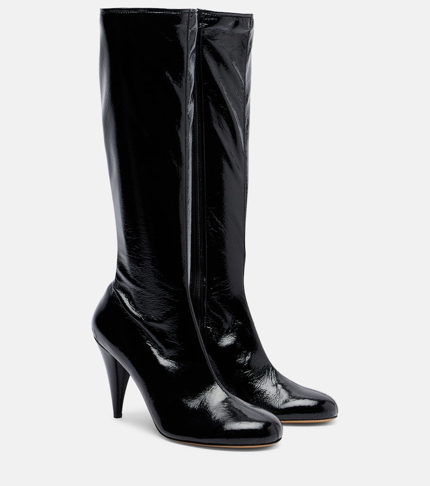 Le Monde Beryl x Kim Sion Madison 95 patent leather knee-high boots