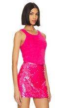 Le Superbe Fuzz Yeah Rib Tank in Fuchsia