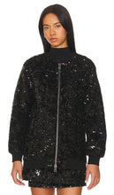 Le Superbe Grand Prix Long Bomber Jacket in Black