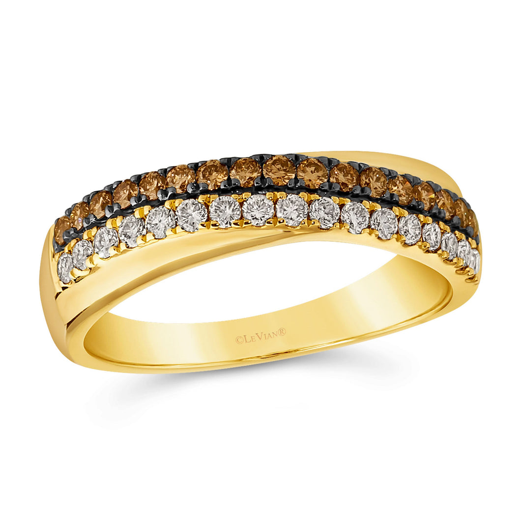 Le Vian(R) 1/2ctw Chocolate Diamonds(R) and Nude Diamonds(tm) 14k Honey Gold(tm) Ring
