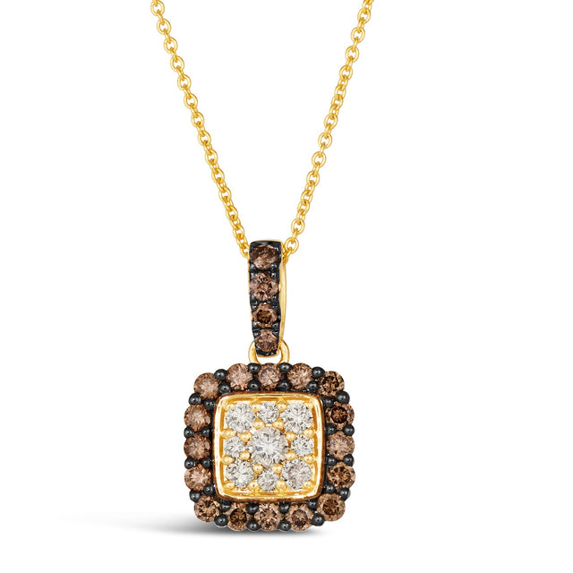 Le Vian(R) 3/4ctw Nude Diamonds(tm) and Chocolate Diamonds(R) 14k Honey Gold(tm) Pendant Necklace