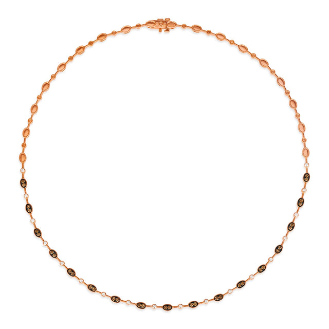 Le Vian(R) 7/8ctw Chocolate Diamonds(R) and Nude Diamonds(tm) Strawberry Gold(tm) Necklace