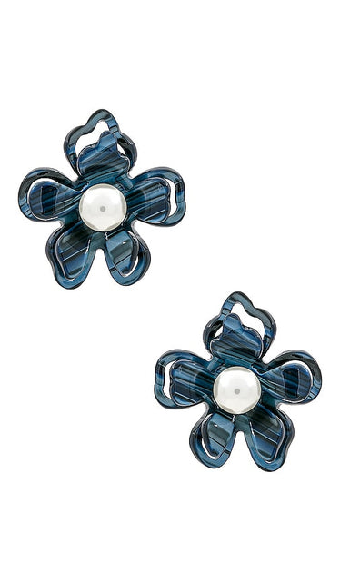 Lele Sadoughi Azalea Button Earrings in Blue