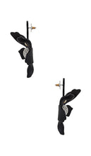 Lele Sadoughi Crystal Lily Pierced Earrings in Black