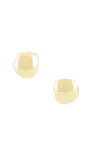 Lele Sadoughi Discus Button Earrings in Metallic Gold