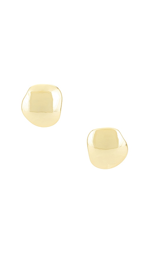 Lele Sadoughi Discus Button Earrings in Metallic Gold