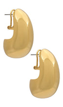 Lele Sadoughi Dome Hoop Earrings in Metallic Gold