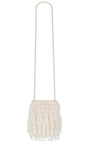 Lele Sadoughi Drippy Beaded Pearl Crossbody in Ivory