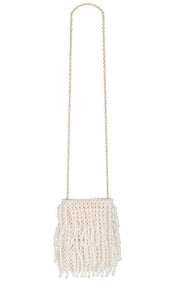 Lele Sadoughi Drippy Beaded Pearl Crossbody in Ivory - Lele Sadoughi Sac à bandoulière Drippy avec perles et perles en ivoire - Lele Sadoughi 象牙色 Drippy 串珠珍珠斜挎包 - Lele Sadoughi Drippy Beaded Pearl Umhängetasche in Elfenbein - Lele Sadoughi 아이보리 드리피 비즈 펄 크로스바디 - Borsa a tracolla Lele Sadoughi Drippy Pearl con perline in avorio