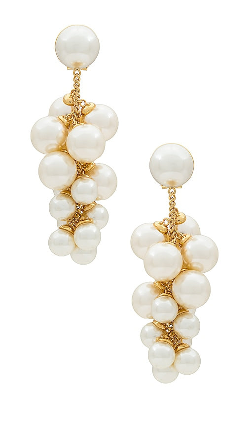 Lele Sadoughi Grape Earrings in Ivory