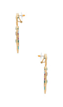 Lele Sadoughi Heart Crystal Earrings in Metallic Gold