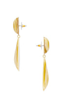 Lele Sadoughi Large Dome Teardrop Earrings in Cream