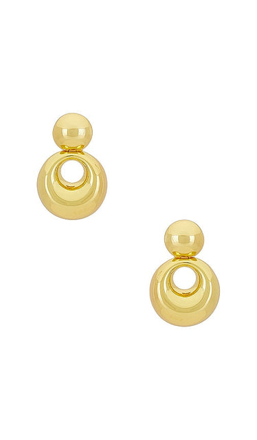 Lele Sadoughi Medallion Drop Earrings in Metallic Gold
