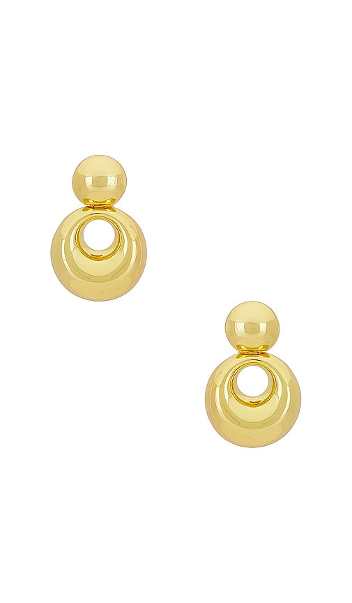 Lele Sadoughi Medallion Drop Earrings in Metallic Gold