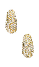 Lele Sadoughi Pave Dome Mini Hoop Earrings in Metallic Gold