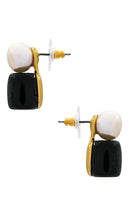 Lele Sadoughi Pebble Stud Earrings in Black,White