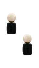 Lele Sadoughi Pebble Stud Earrings in Black,White