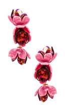 Lele Sadoughi Rose Petal Triple Drop Clip-on Earrings in Pink