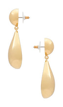 Lele Sadoughi Small Dome Teardrop Earrings in Metallic Gold