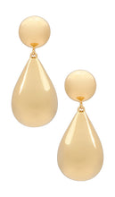 Lele Sadoughi Small Dome Teardrop Earrings in Metallic Gold