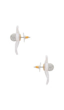 Lele Sadoughi Wildflower Button Earrings in Metallic Gold