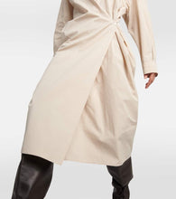 Lemaire Asymmetric cotton and silk shirt dress