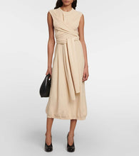 Lemaire Cotton knit wrap midi dress