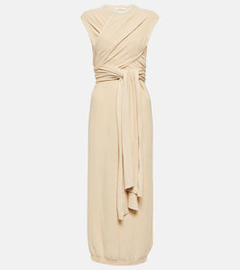 Lemaire Cotton knit wrap midi dress