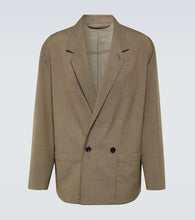 Lemaire Double-breasted m√É¬©lange twill blazer