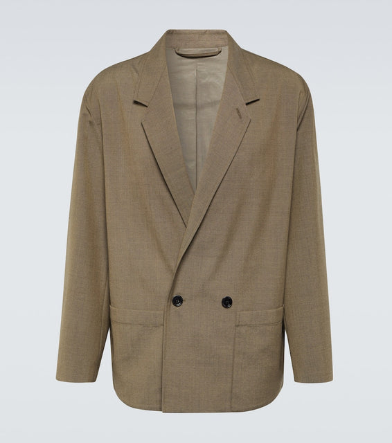 Lemaire Double-breasted m√É¬©lange twill blazer