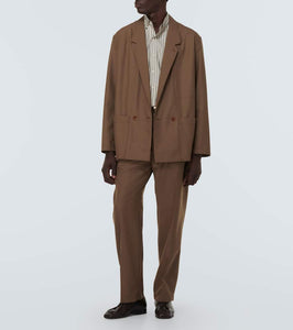 Lemaire Double-breasted twill jacket