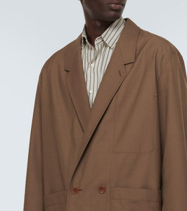 Lemaire Double-breasted twill jacket