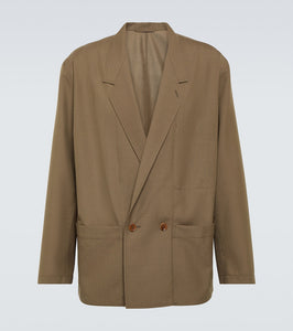 Lemaire Double-breasted twill jacket