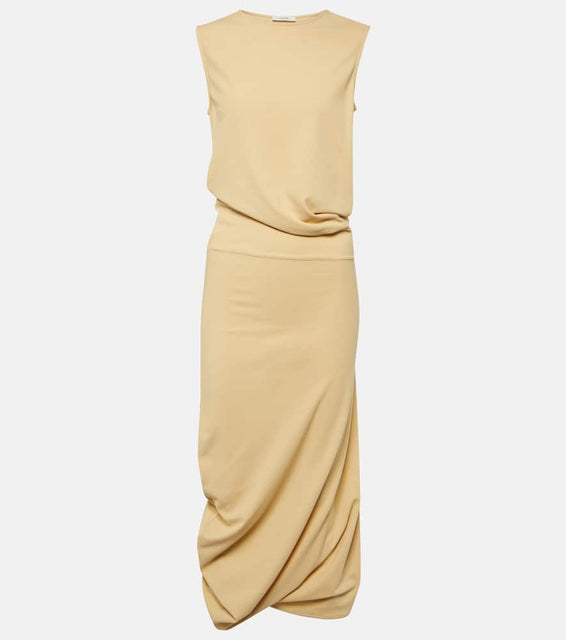 Lemaire Gathered cotton jersey midi dress