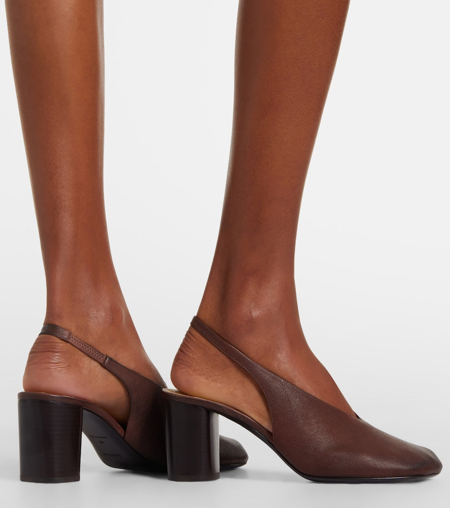 Lemaire Glove leather slingback pumps