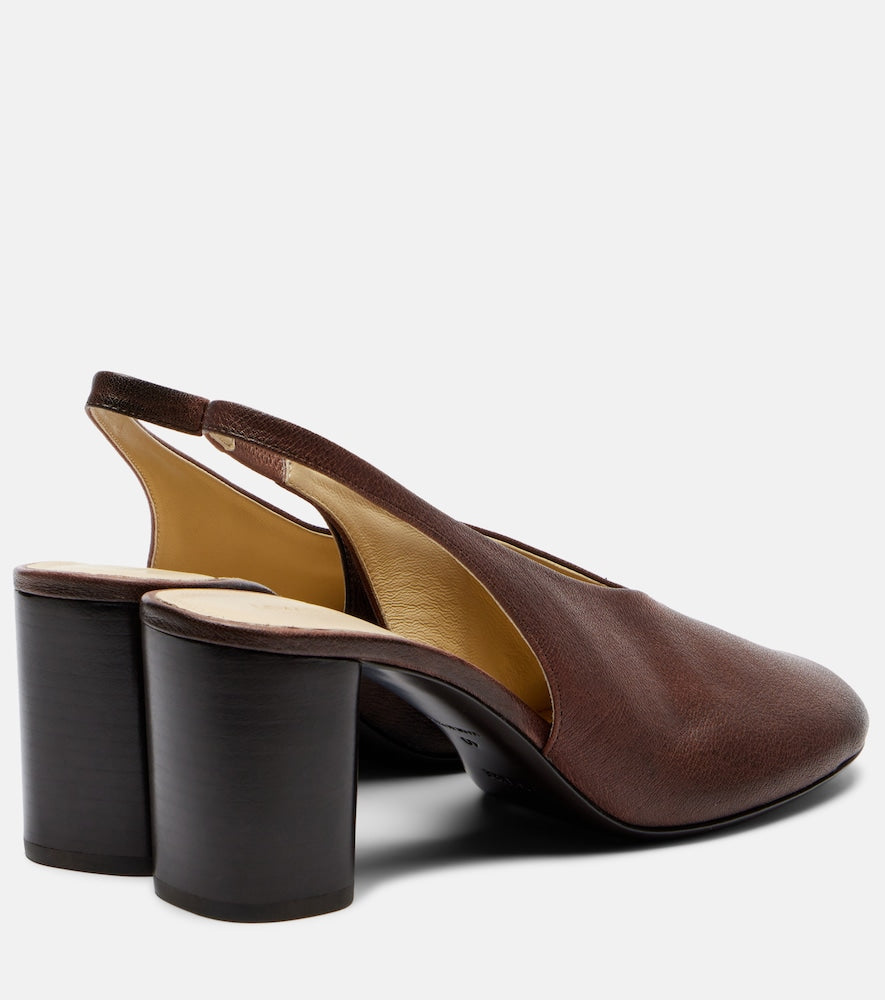 Lemaire Glove leather slingback pumps