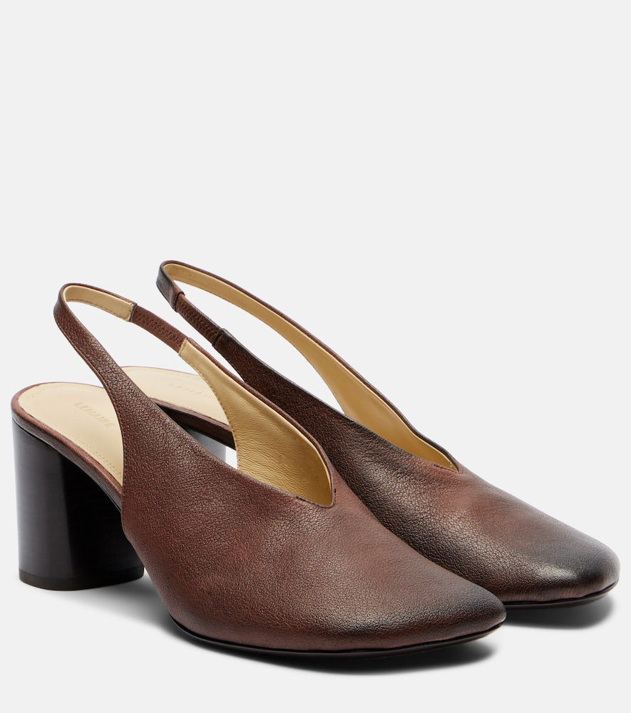 Lemaire Glove leather slingback pumps