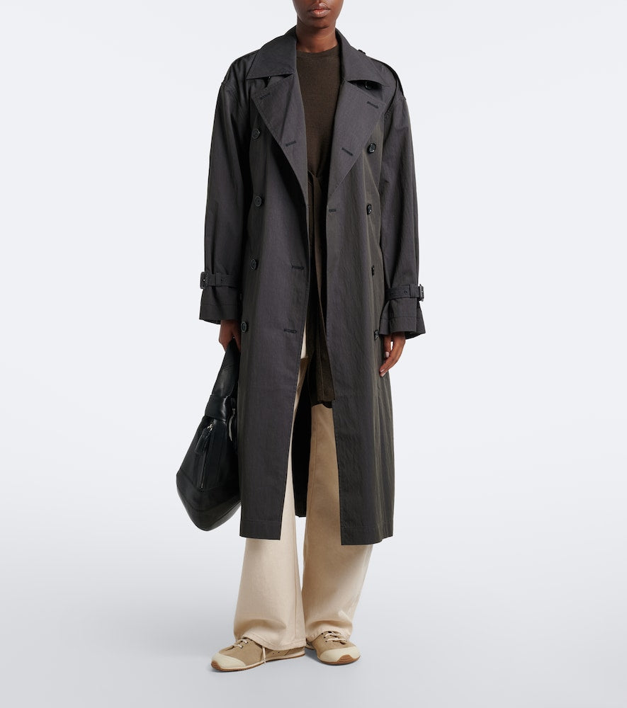 Lemaire Gummy Grips leather-trimmed suede sneakers