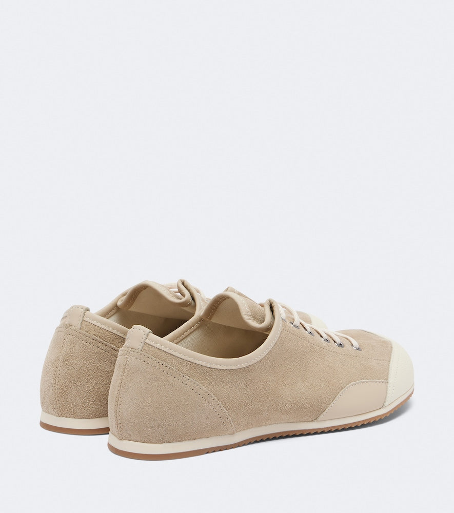 Lemaire Gummy Grips leather-trimmed suede sneakers