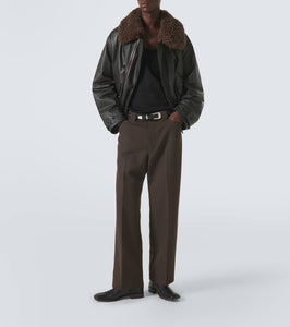 Lemaire Piped leather ankle boots