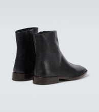 Lemaire Piped leather ankle boots