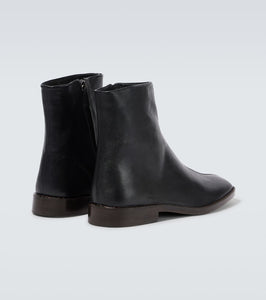 Lemaire Piped leather ankle boots