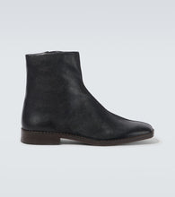Lemaire Piped leather ankle boots