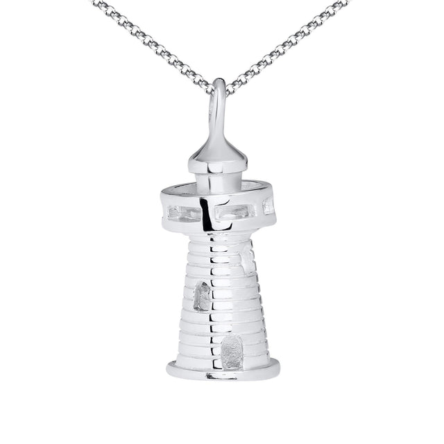 Lighthouse Sterling Silver Pendant Necklace