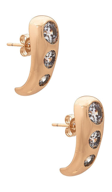 Lili Claspe Adira Large Studs in Metallic Gold