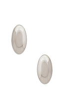 Lili Claspe Keiren Dome Earrings in Metallic Silver